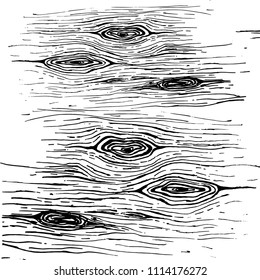 Wood Surface Texture  Hand Drawn Vector