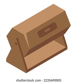 Holzspieß Symbol isometrische Vektorgrafik. Schachspiel. Geschenk zeichnen