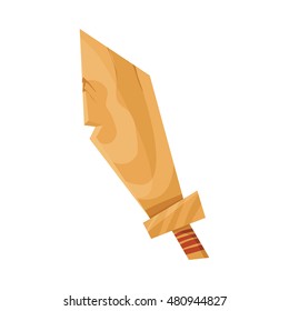 wood sword toy vector