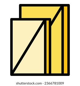 Wood table icon outline vector. Plant worker. Furniture space color flat