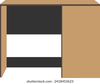 Wood table perspective view, wooden surface of desk.Realistic 3d vector illustration.