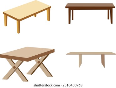 Wood table top on isolated background. Vector illustration