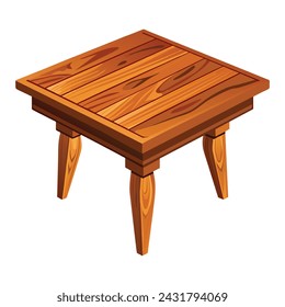 Holz Tischplatte Vektor-Illustration auf weißem Hintergrund