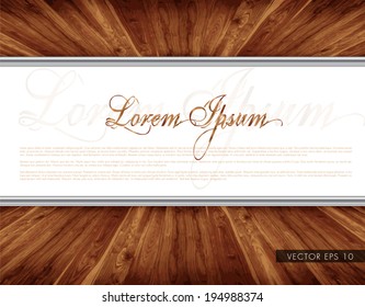 Wood Template Layout - Concept Vector Background Design