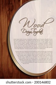 Wood Template Layout - Concept Vector Background Design