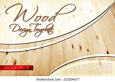 Wood Template Layout - Concept Vector Background Design