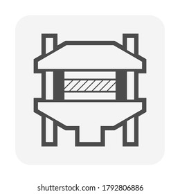 Wood testing or compress testing vector icon design.