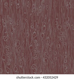 Wood Texture. Abstract Hand Drawn Wooden Seamless Pattern. Doodle Style Ink pen Drawing. Vector background. Can be used for wallpaper, pattern fills, web page background, surface textures