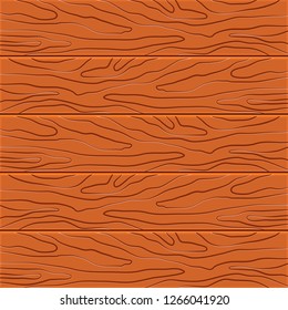 Wood texture background. Five wooden boards in flat design. Vector illustration