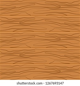 Wood texture background. Five wooden boards in flat design. Vector illustration
