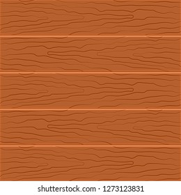 Wood texture background. Five wooden boards in flat design. Vector illustration