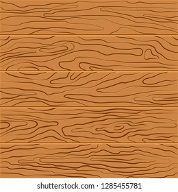 Wood texture background. Five wooden boards in flat design. Vector illustration