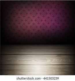 Wood texture background with ornament wallpaper.