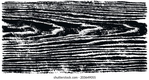 Wood texture background realistic plank with annual years circles. White and black colors natural pattern swatch template. Backdrop size horizontal format. Vector illustration design elements 8 eps
