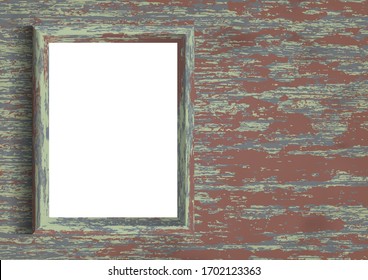 wood texture background with retro vintage frame, vector illustration