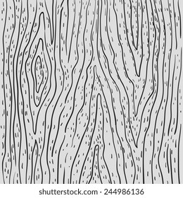 Wood texture, black and white monochrome seamless pattern. doodle sketch style vector illustration. Design for web and mobile app.