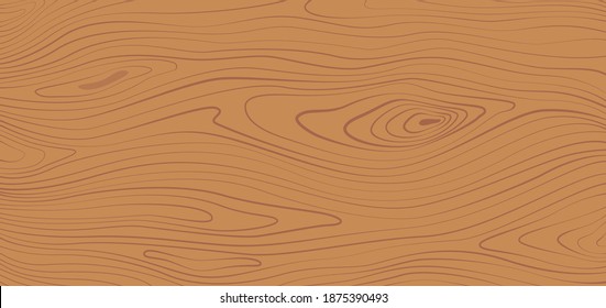 Wood texture. Brown wooden plank, cutting board, floor or table surface. Striped fiber textured background. Retro tree surface pattern