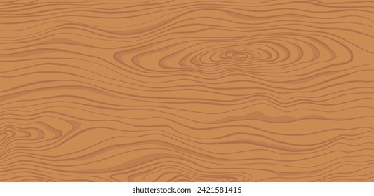 Wood texture. Brown wooden plank, cutting board, floor or table surface. Striped fiber textured background. Retro tree surface pattern