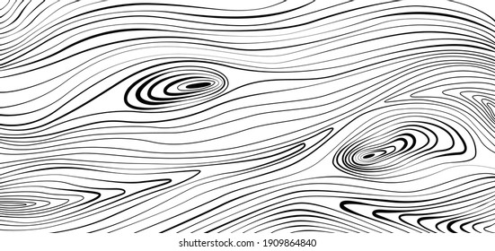 Wood texture. Clack wooden plank, cutting board, floor or table surface. Striped fiber textured background. Retro tree surface pattern in coloring style