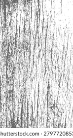Wood texture with cracked peeling paint on white background. Rustic vector overlay, weathered wooden background, aged surface effect, textured graphic design