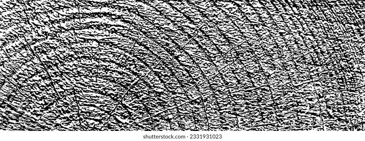 Wood texture cross section of tree rings. Cut slice of wooden stump isolated on white. Textured surface with rings and cracks. Black background made of hardwood from the forest. Vector illustration.