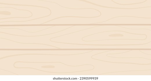 Wood texture empty surface. Natural background of light wooden boards in flat style. Vector desk, table for design