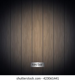 Wood texture faded. Natural rustic wooden background with woodgrain. Top view. Vector planks texture.