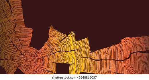 Wood texture frame, wood plank, dark background, vector design