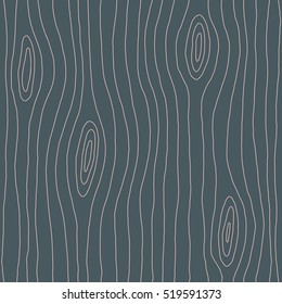 Wood Texture Hand Drawn Seamless Pattern. Wood Lines, Grain. Vector Illustration