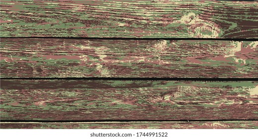 Wood texture. Horizontal texture of old wood. Vintage antique background. Vector eps-10