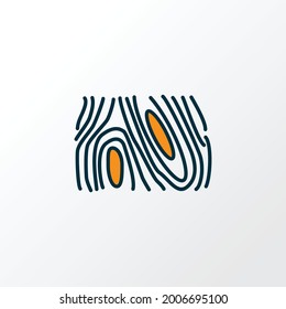 Símbolo de línea de color de icono de textura de madera. Un diseño aislado de primera calidad con un estilo moderno.