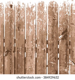 Wood texture illustration background. Natural beige wooden fence background.