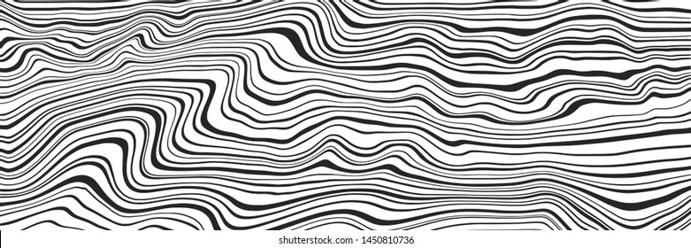 Wood texture imitation, black lines on white background, vector design