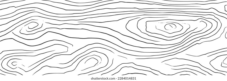 Wood texture imitation, black lines on white background, vector design