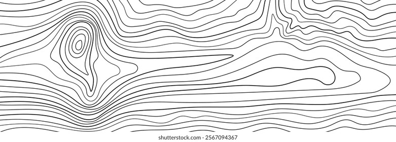 Wood texture imitation, hand drawn wood plank, black lines on white background, vector design, banner