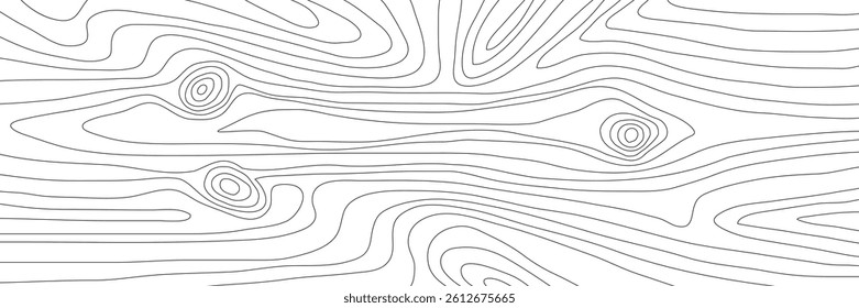 Wood texture imitation, hand drawn wood plank, black lines on white background, vector design, banner