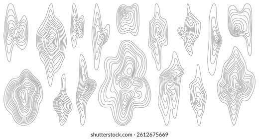 Wood texture imitation, set design elements, black lines on white background, vector design