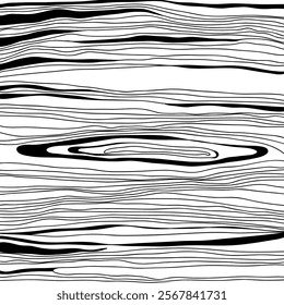 Wood Texture Lined Doodle Vector Illustration