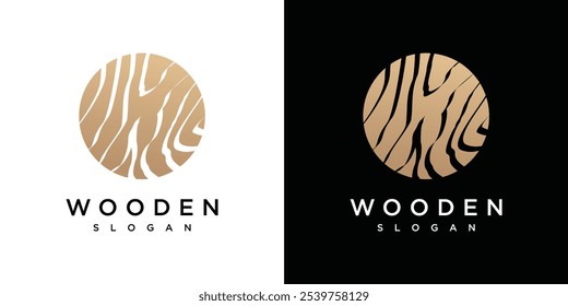wood texture logo vector template.wood logo icon	