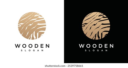 wood texture logo vector template.wood logo icon	