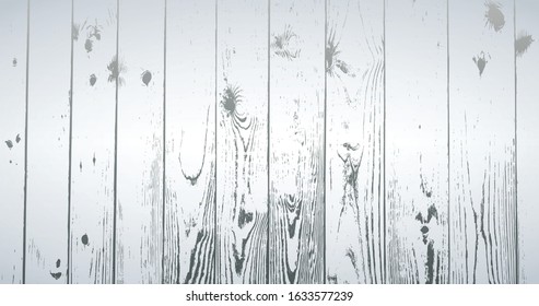 Wood texture, lumber grunge background. Floor surface or fence structure. Vector illustration.