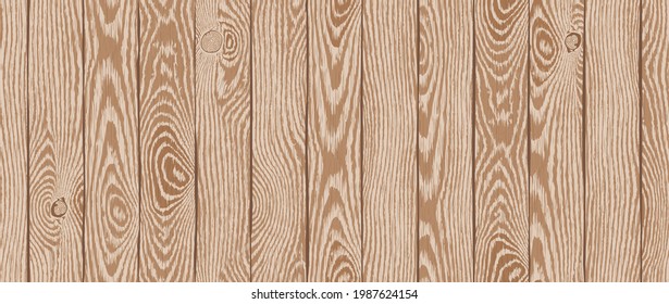 Textura de madera. Antiguas tablas de madera con textura con arañazos. Fondo de madera marrón. Mesa o superficie del suelo muy detallada, material natural. Patrón vectorial sin problemas, fácil de editar.