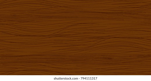 Wood texture. Seamless texture. Hand-drawn wood texture in brown tones