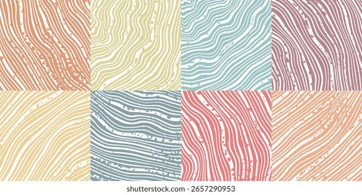 Conjunto de textura de madeira, tons diferentes, mosaico padrão, padrão sem emenda, painel de vetor