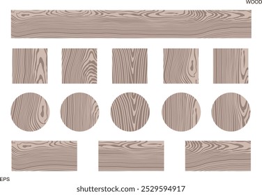 Wood texture set. Isolated Wood texture on white background