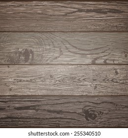 Wood texture template. Vector illustration. Natural wooden background.