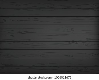 Wood texture, vector Eps10 illustration. Natural Dark Wooden Background.
