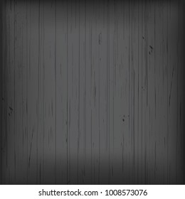 Wood texture, vector Eps10 illustration. Natural Dark Wooden Background.