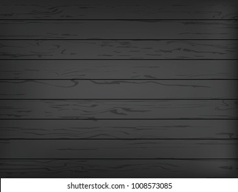 Wood texture, vector Eps10 illustration. Natural Dark Wooden Background.