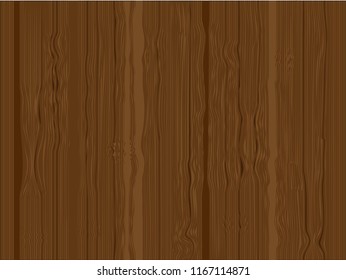 Wood texture, vector Eps10 illustration. Natural Dark Wooden Background.
